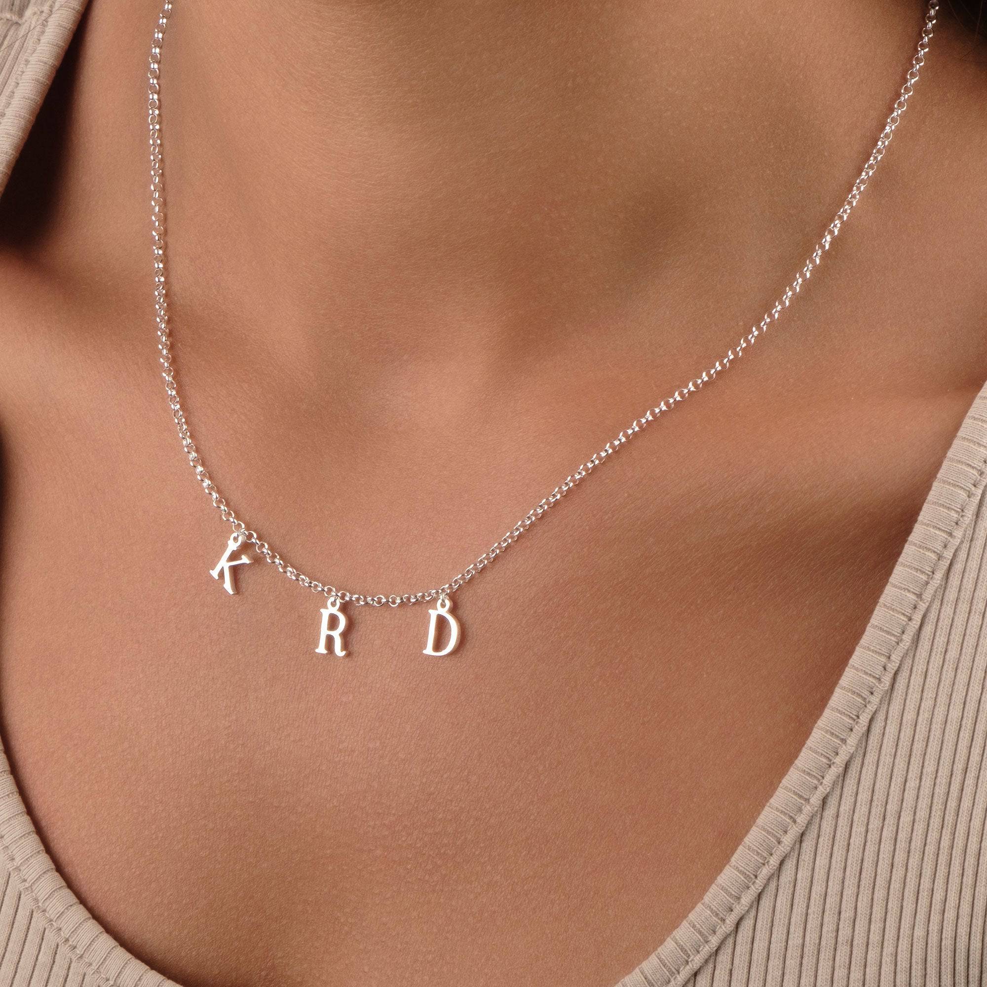 18ct 3 Letter Initial Necklace