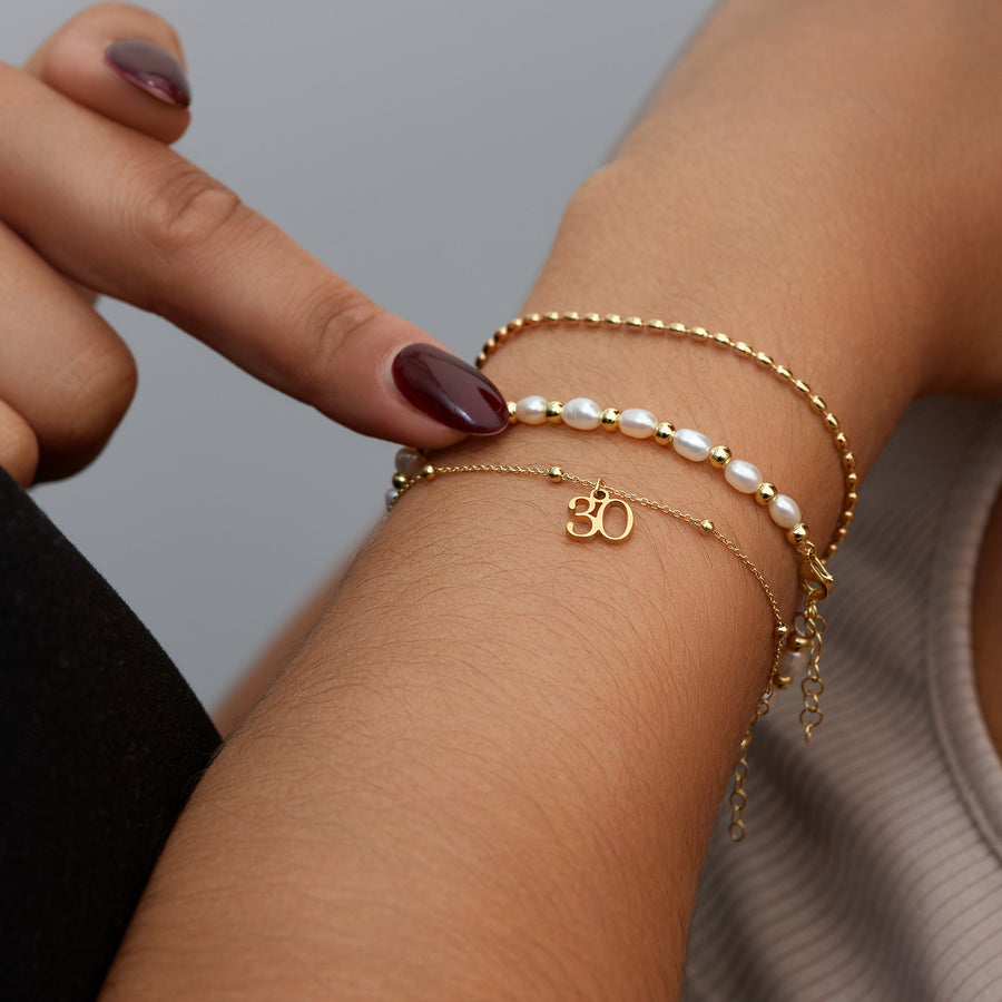 Age Number Charm Bracelet age bracelet double initial
