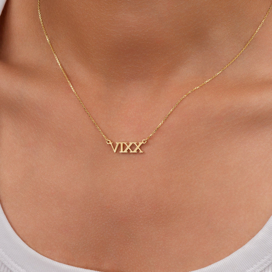 Roman Numeral Necklace by G&M gigi Necklaces personalised