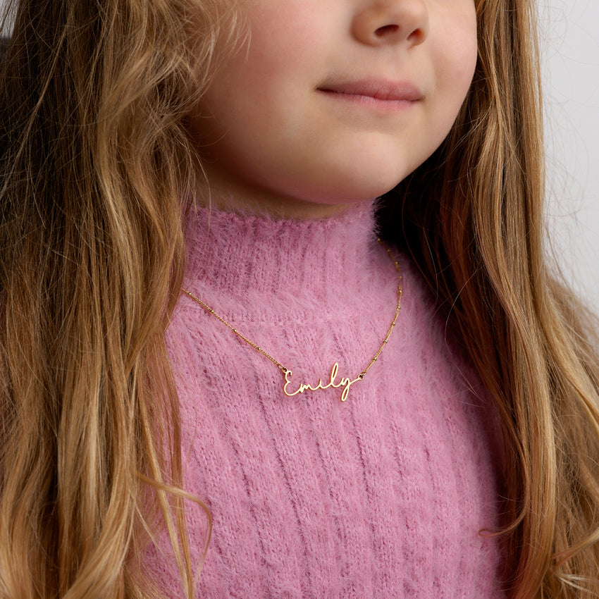 Kids Magical Birthday Name Necklace children gift box kids