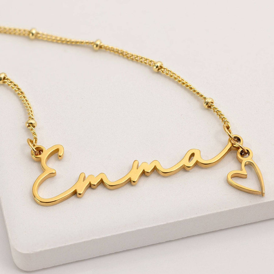 Personalised Name & Initial Necklace Layered Set of 2 Necklaces