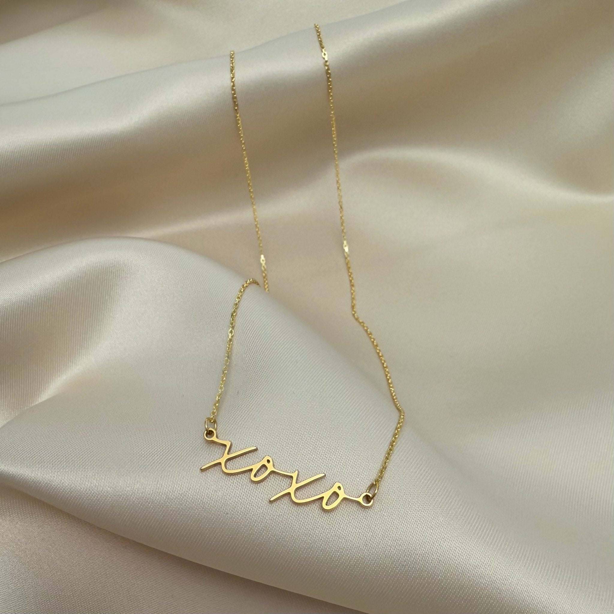 XOXO Necklace 18k gold plated Gift gold