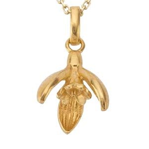 Gold - January Snowdrop & Carnation Pendant addon