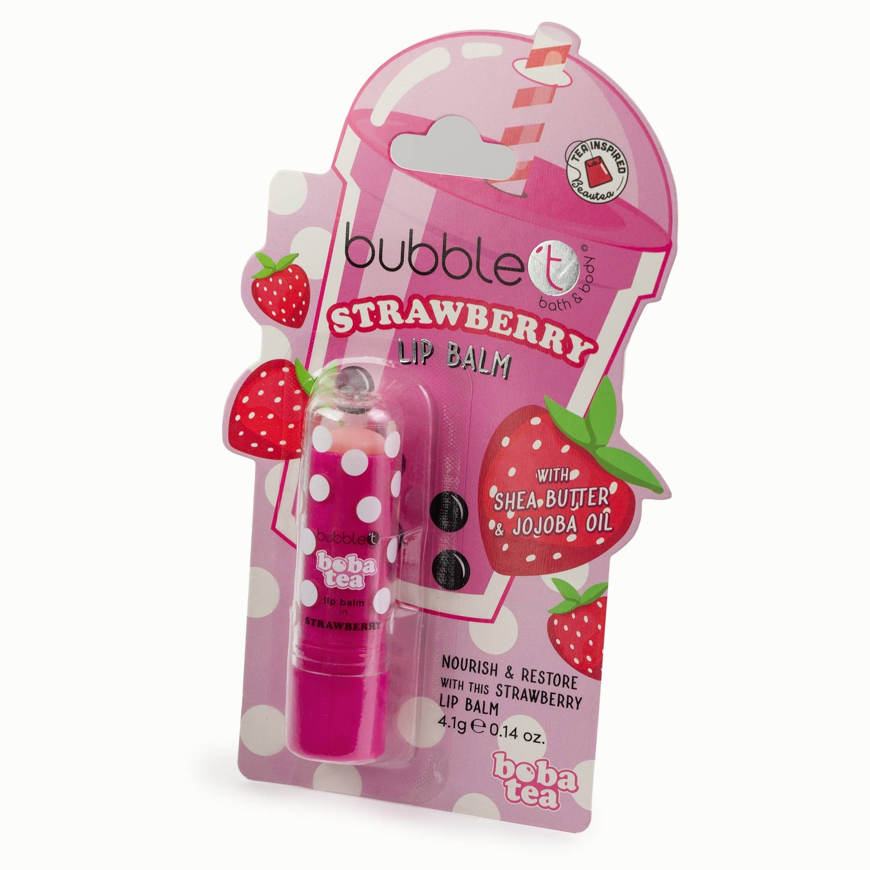 Strawberry Lip Balm with Shea Butter & Jojoba Oil Extra noa & nellie