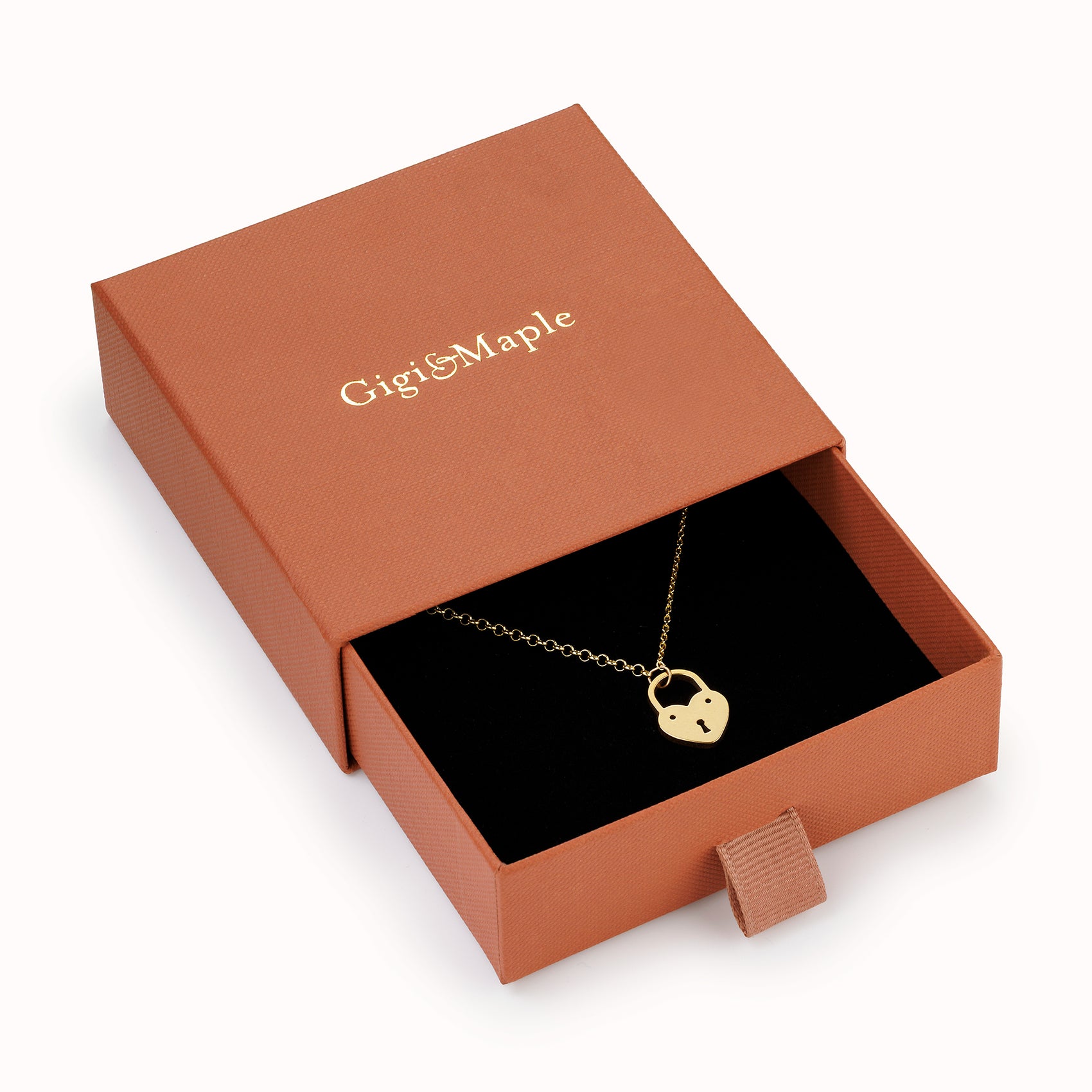 Heart Lock Pendant Necklace by G&M gigi Necklaces