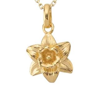 Gold - March Daffodil (Narcissus) Pendant addon