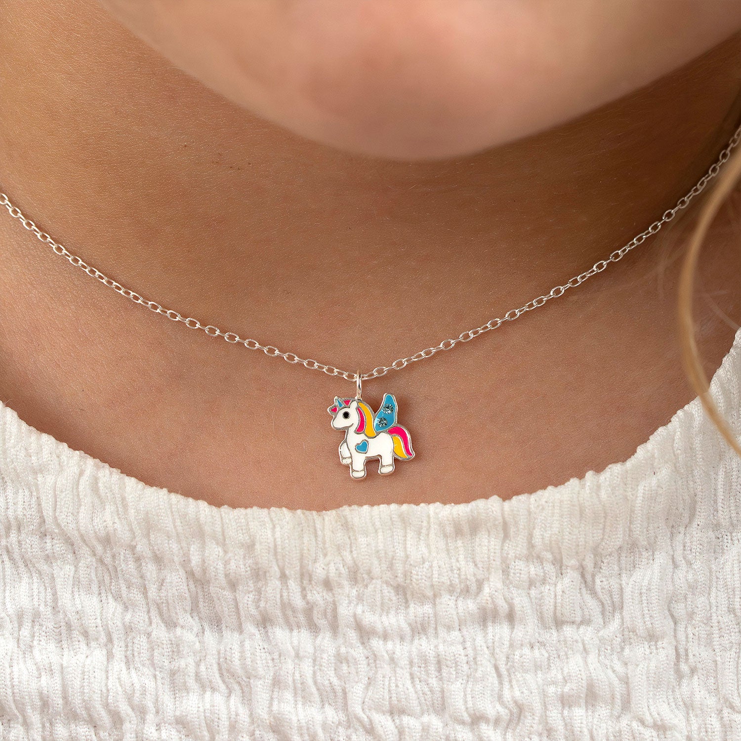 Kids Unicorn Sterling Silver Necklace