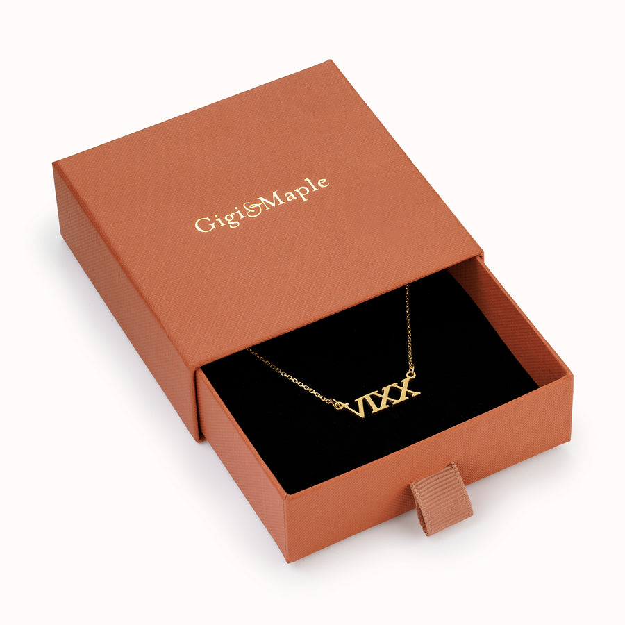Roman Numeral Necklace by G&M gigi Necklaces personalised