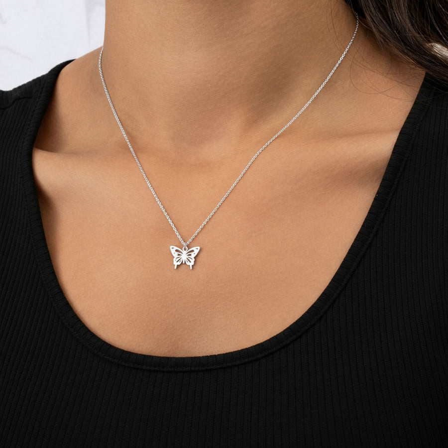 Butterfly Pendant Necklace 18k gold plated butterfly gold