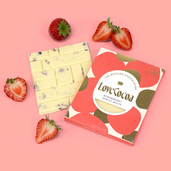 Champagne & Strawberry White Chocolate Bar