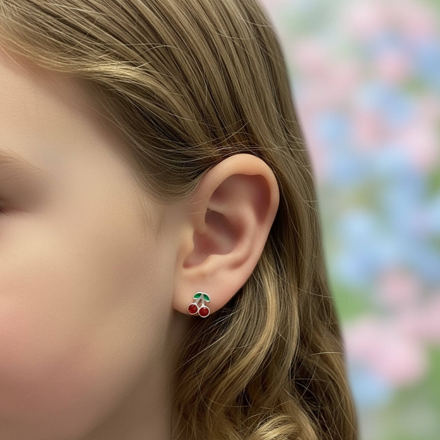 Kids Cherry Stud Earrings kids