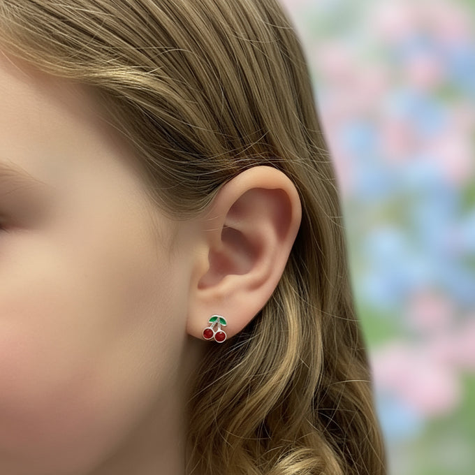 Kids Cherry Stud Earrings kids