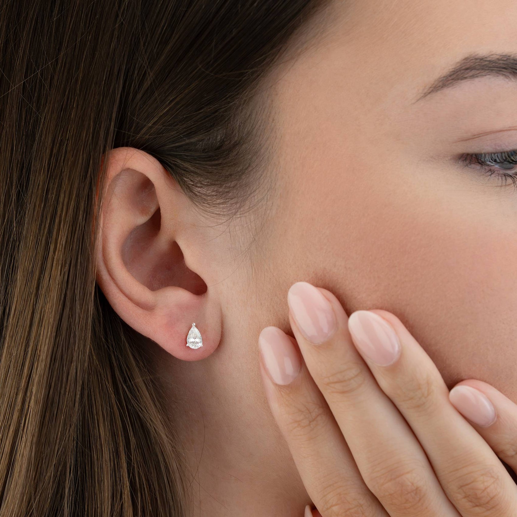 Teardrop Stud Earrings Gift jewellery stock