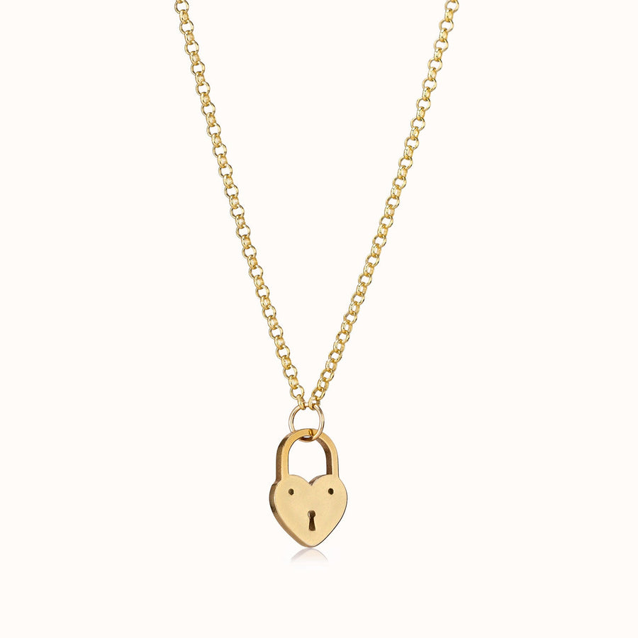 Heart Lock Pendant Necklace by G&M gigi Necklaces