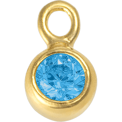 Gold - December Blue Zircon Birthstone addon