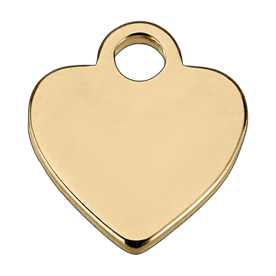 Gold Plain Heart Pendant addon