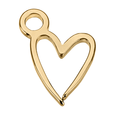 Gold Signature Heart Pendant addon