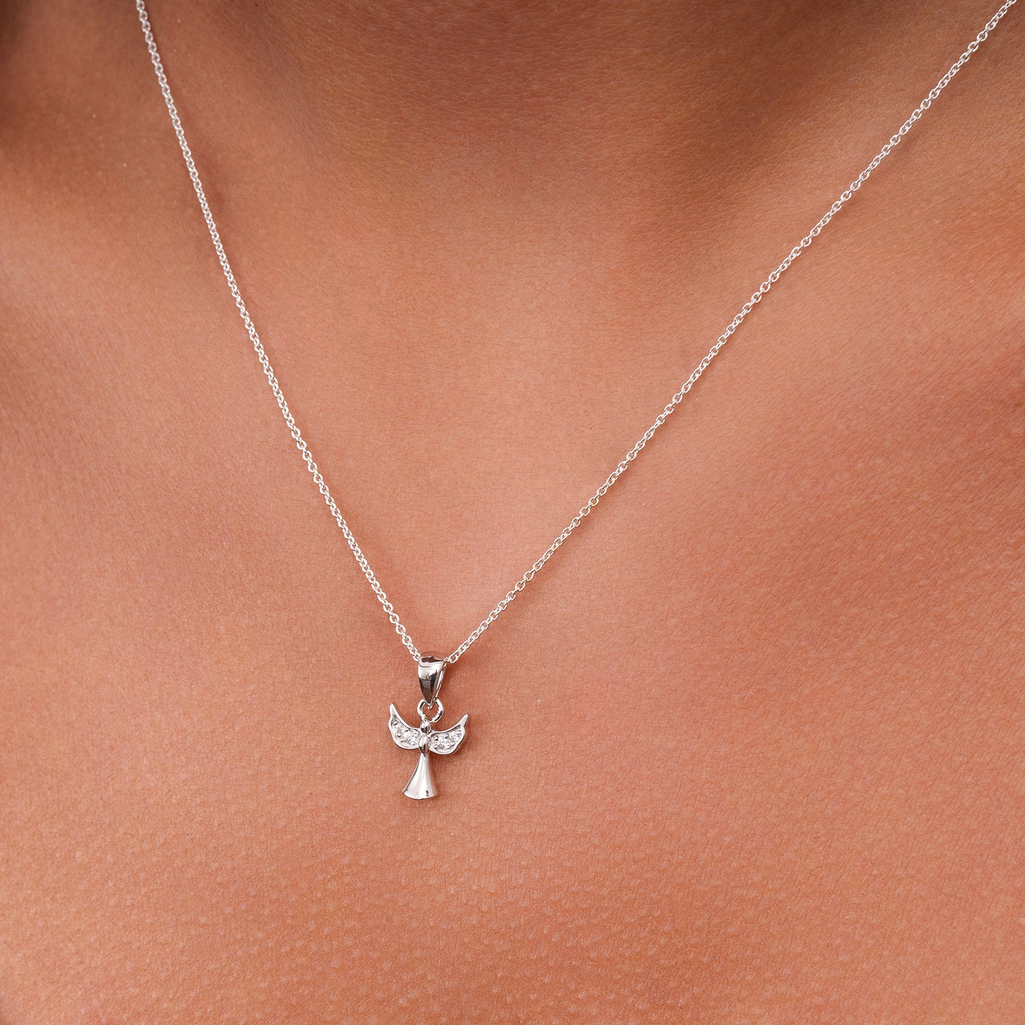 Guardian Angel Necklace 18k gold plated Gift gold