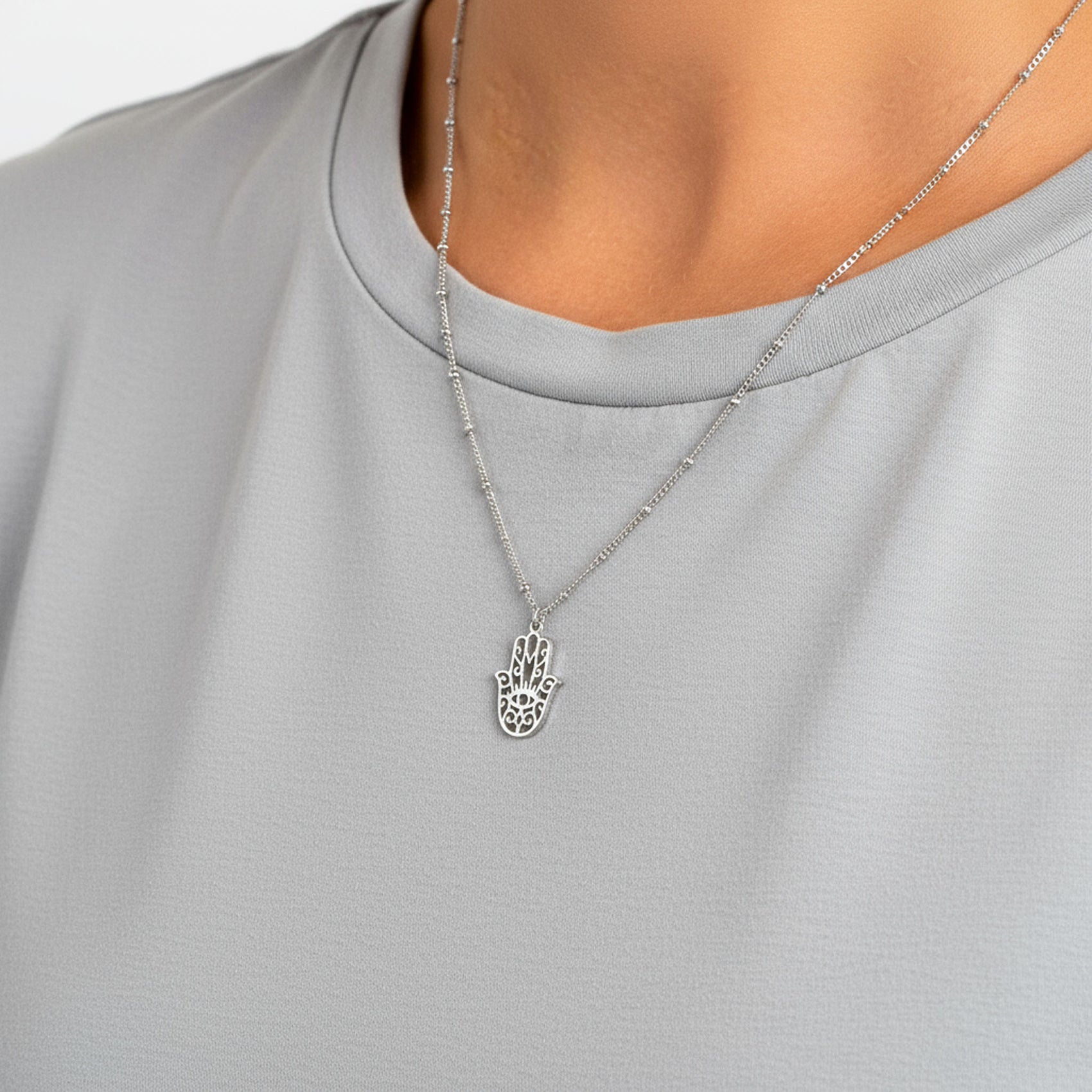 Hamsa Hand Necklace hamsa Necklaces peace