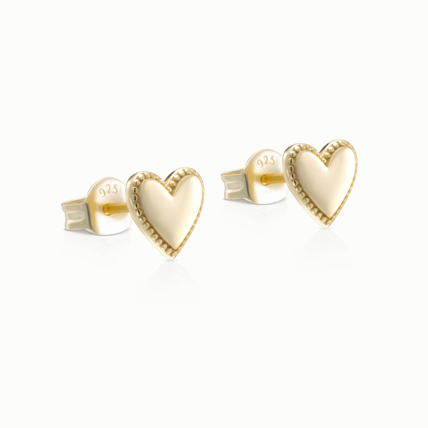 Heart Stud Earrings 18k gold plated Gift jewellery