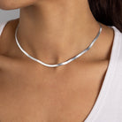 Herringbone Necklace 18k gold plated Herringbone jewellery