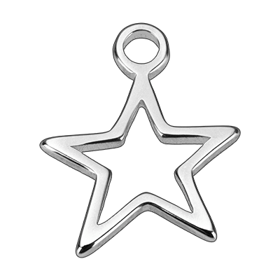 Silver Hollow Star Pendant addon