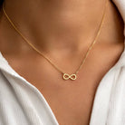 Infinity Necklace 18k gold plated Gift jewellery