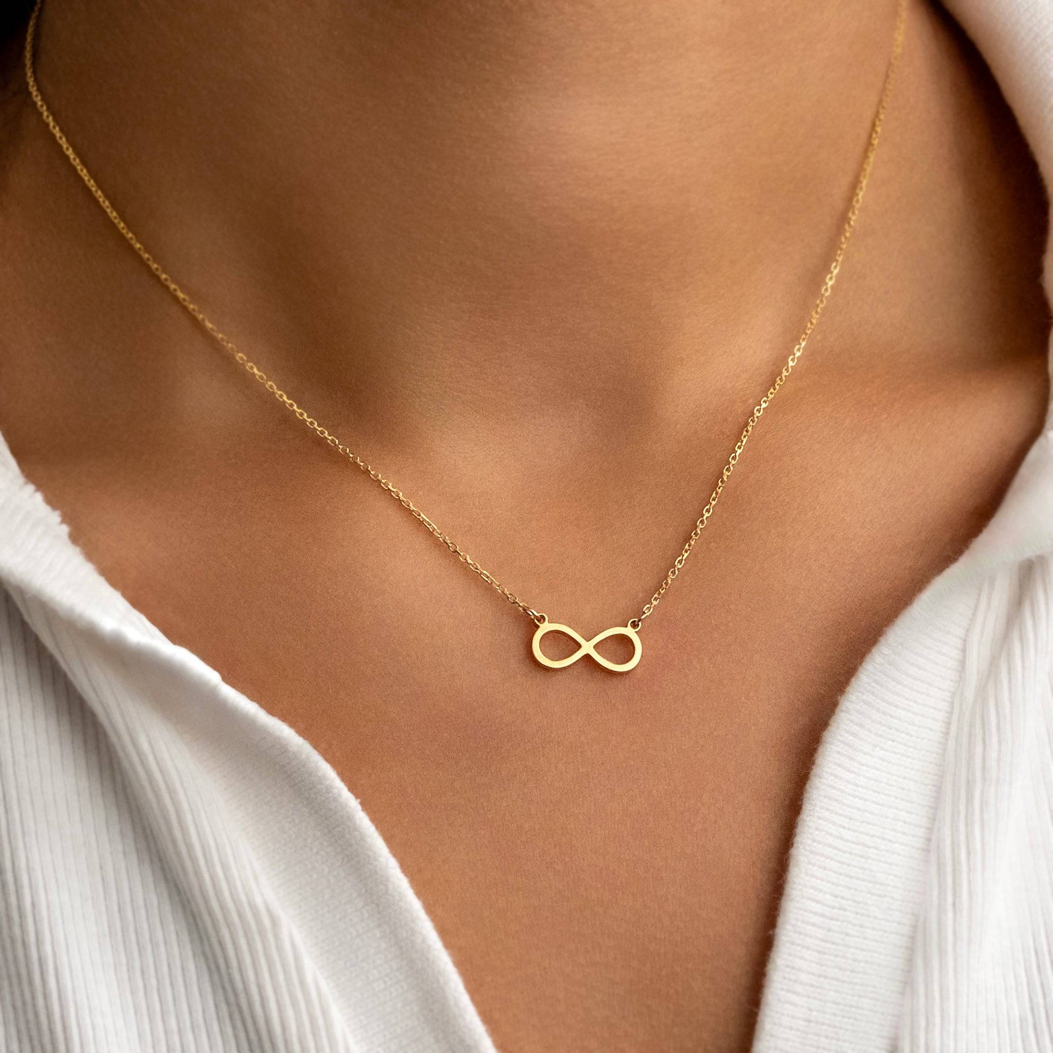 Infinity Necklace 18k gold plated Gift jewellery