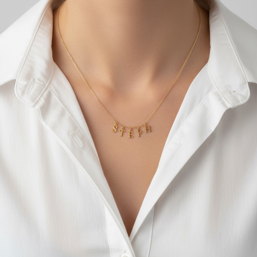 Custom Initial Name Necklace 18k gold plated jewellery Necklaces