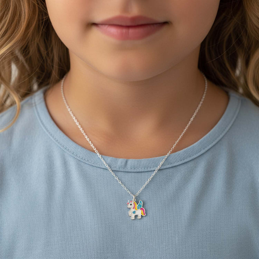 Kids Unicorn Sterling Silver Necklace Necklaces