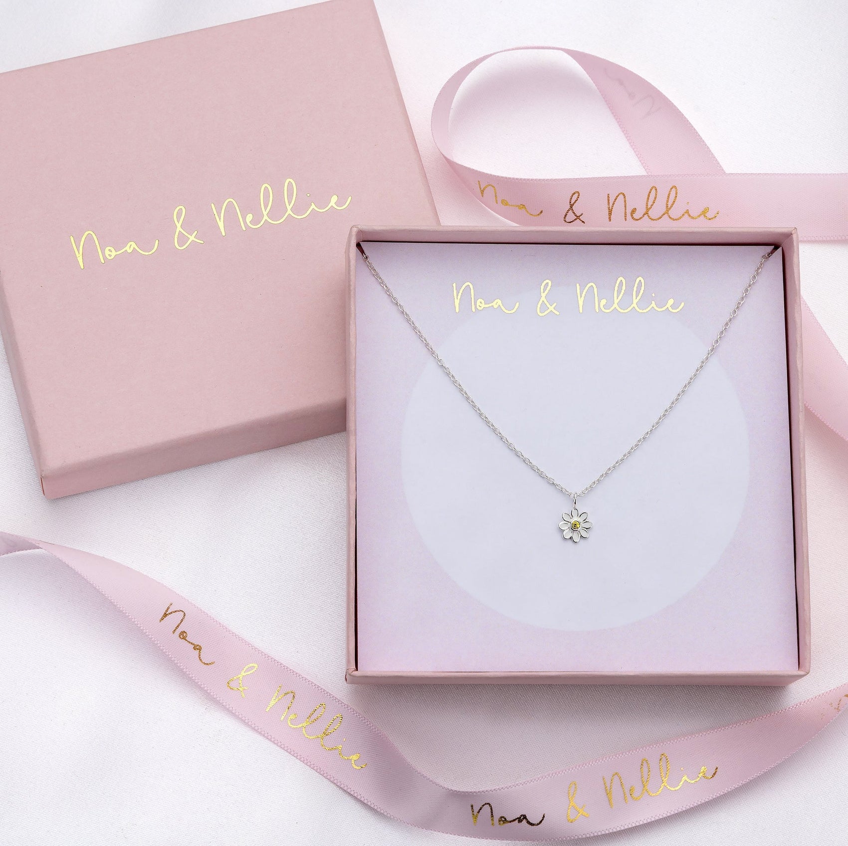 Kids Daisy Flower Sterling Silver Necklace kids Necklaces