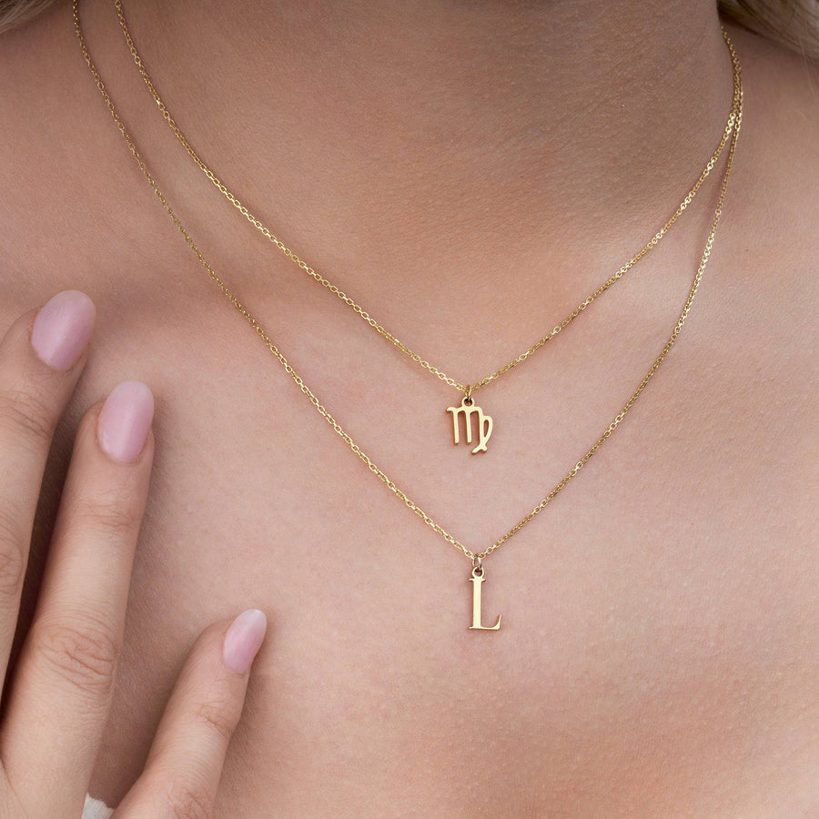 Layered Set of Star Sign & Initial Necklaces