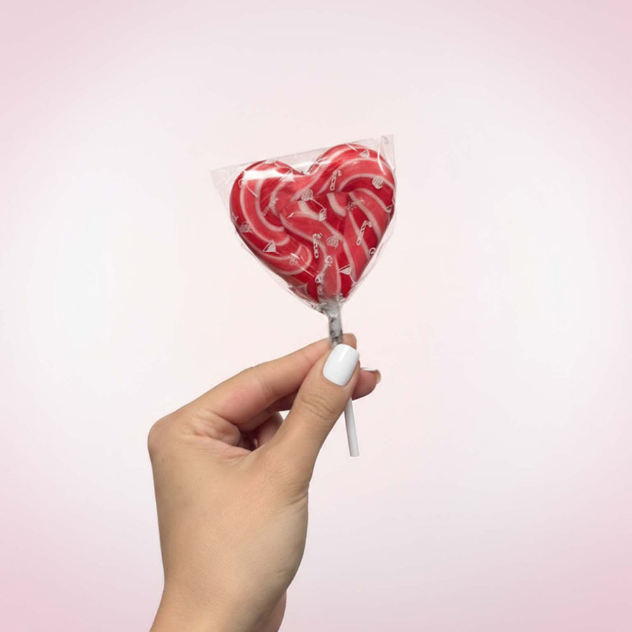 Handmade Strawberry Red & Pink Lollipop Extra noa & nellie