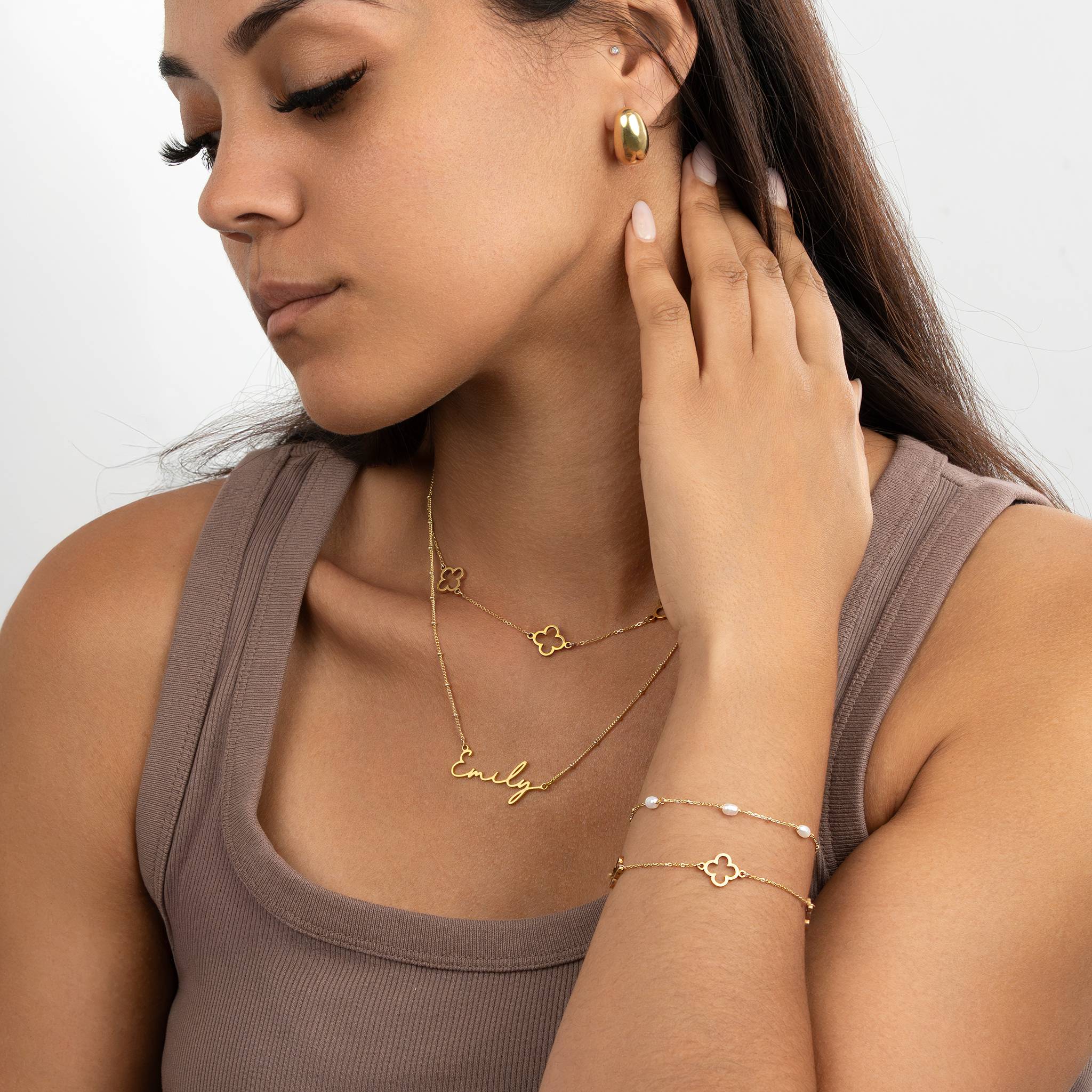 Custom Name Necklace – Gold, Silver & Vermeil 18k gold plated custom name necklace gold