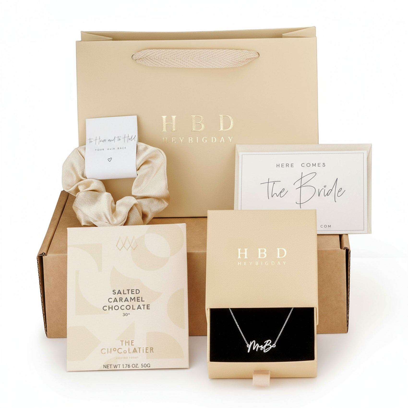 "Mrs" Bride To Be Gift Box Set 18k gold plated earrings Gift