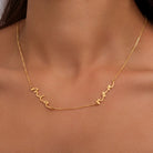 Personalised Double Name Necklace double name double name chain personalised name