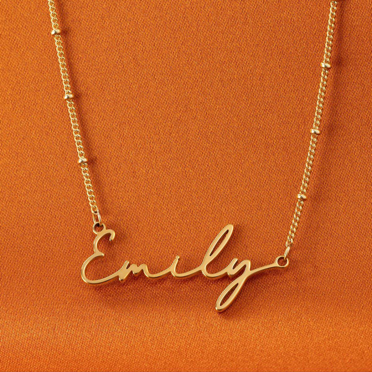 Personalised Name Necklace 18k gold plated birthday birthday gift
