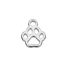 Name Necklace & Pet Paw Charm 18k gold plated cat dog