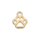 Name Necklace & Pet Paw Charm 18k gold plated cat dog