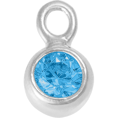 Silver - December Blue Zircon Birthstone addon