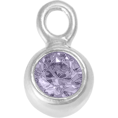Silver - June Light Amethyst Birthstone addon