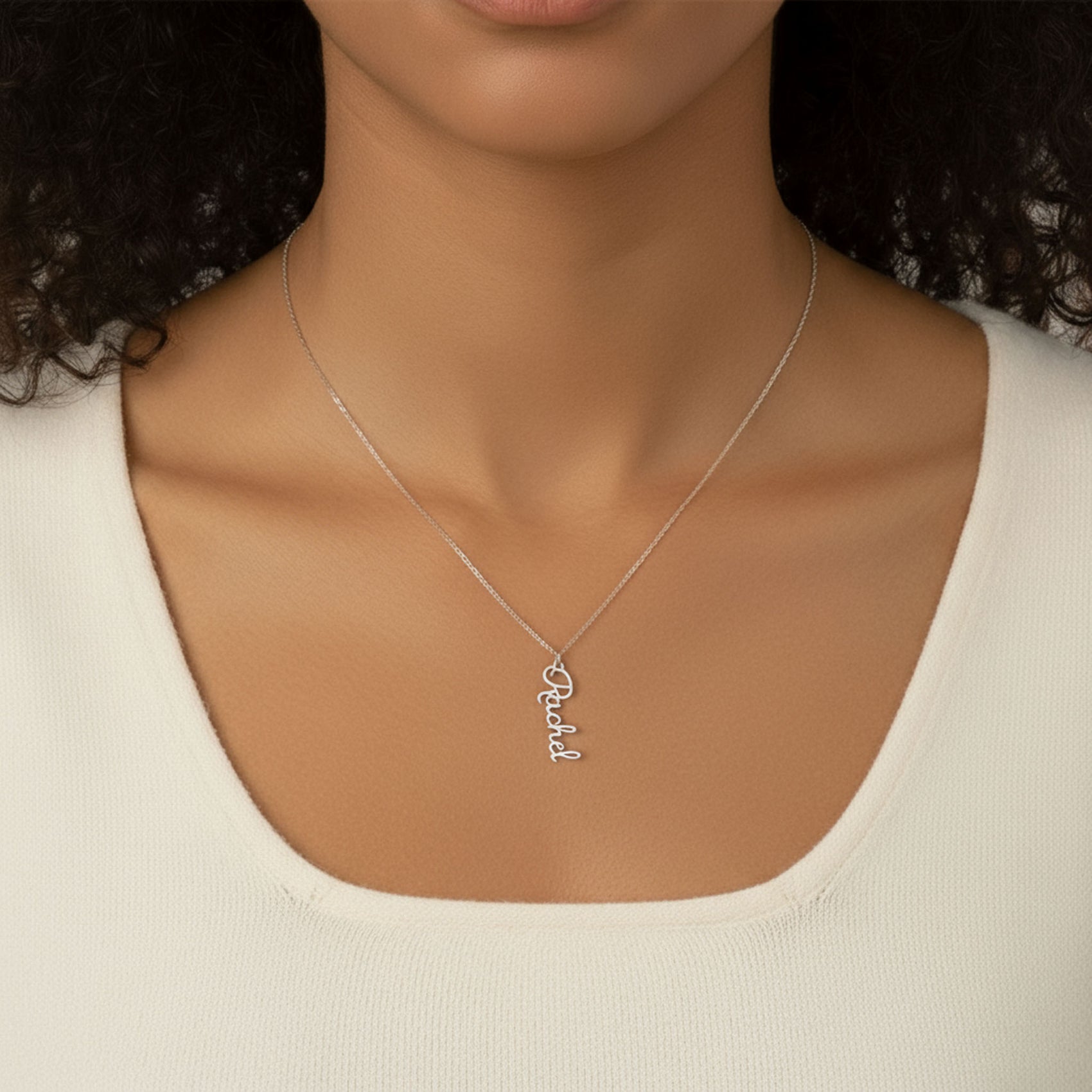 Vertical Name Necklace 18k gold plated jewellery Necklaces