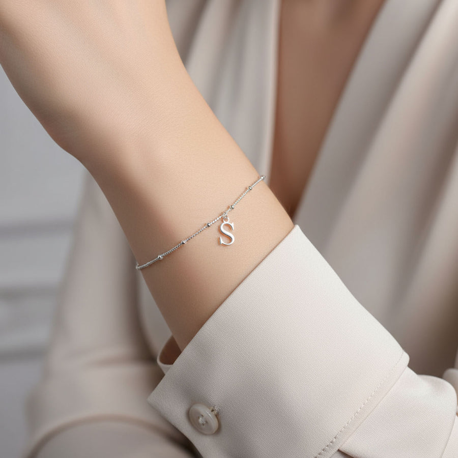 Single Initial/Letter Bracelet 18k gold plated bracelet Gift