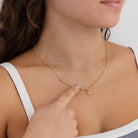 Single Initial Necklace 18k gold plated Gift gold