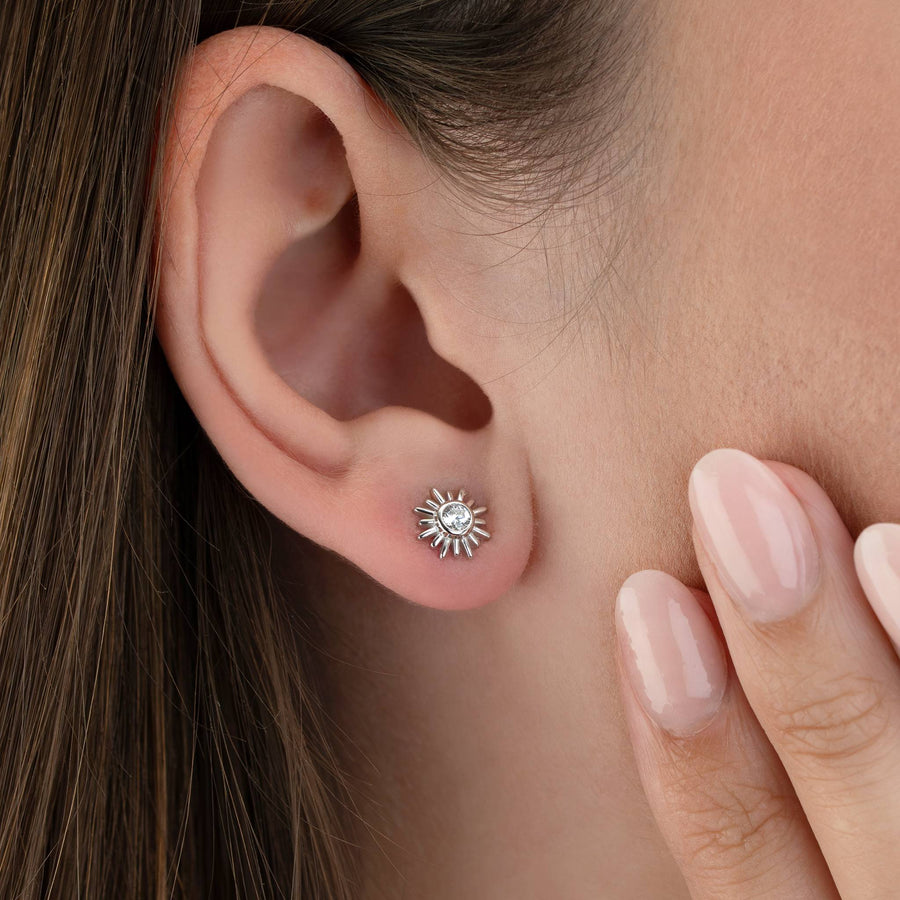 Sun Stud Earrings 18k gold plated Gift jewellery