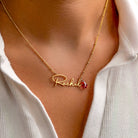 Swarovski Birthstone Personalised Name Necklace 18k gold plated Birthstone Swarovski