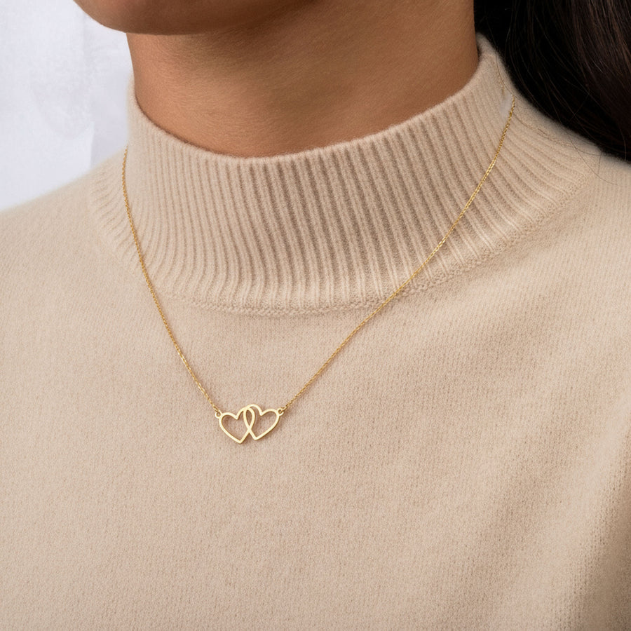 Infinity Heart Pendant Necklace double heart heart Necklaces
