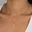 Vertical Name Necklace 18k gold plated jewellery personalised