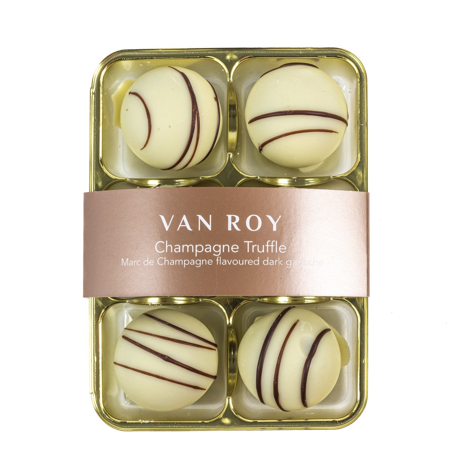 6 Van Roy White Champagne Truffles Extra