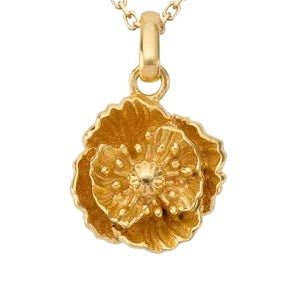 Gold - August Poppy & Gladiolus Pendant addon